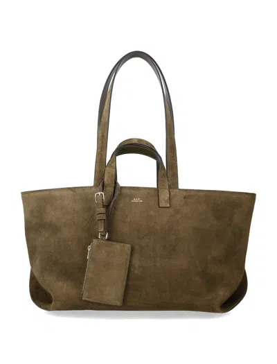 A.p.c. A. P.c. Structured Handbag With Multiple Carry Options - 25 Cm Height In Brown