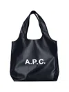 A.p.c. A. P.c. Structured Polyurethane Shoulder Bag In Black