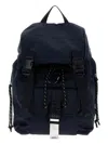 A.p.c. Navy Blue Backpack With Flap Closure And Logo Applique In Blue