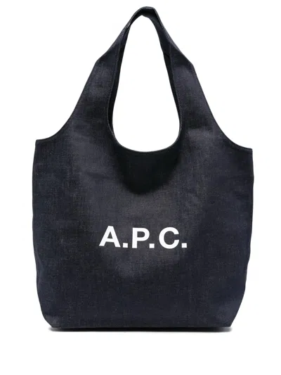 Apc A. P.c. Stylish Mini Tote Bag - Dimensions: 45 X 35.5 X 14 Cm In Blue