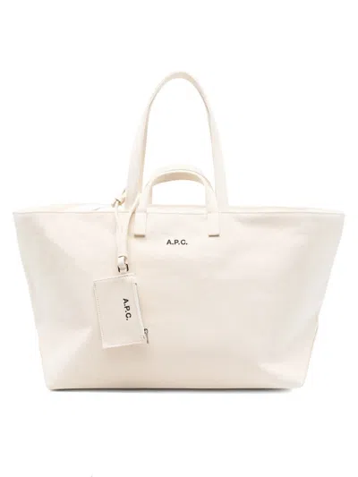 A.p.c. A. P.c. Stylish Mini Tote Bag - Height 23 Cm; Width 53 Cm In White