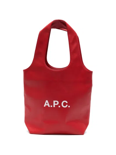 A.p.c. A. P.c. Stylish Tote Bag - Height 53 Cm; Width 34 Cm; Depth 11 Cm In Red