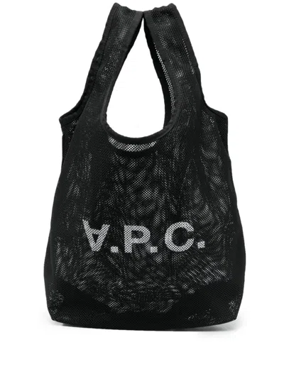 A.p.c. A. P.c. Stylish Two Handle Tote Bag With Interior Pocket - W 34 X H 53 X D 11 Cm In Nero
