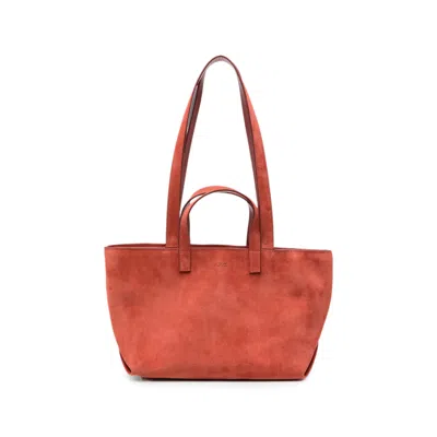 A.p.c. A. P.c. Suede Tote Bag In Orange