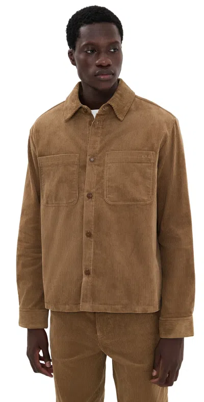 Apc A. P.c. Surchemise Leon Corduroy Jacket Caa Brown