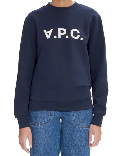 Apc A. P.c. Sweat Standard Grand Logo Sweater In Blue