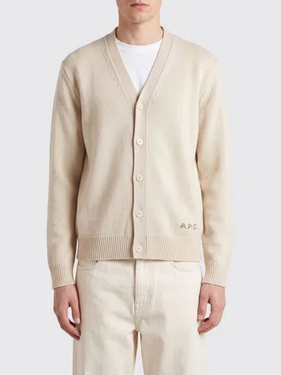 A.p.c. A. P.c. Sweater Men Color Ecru In Neutral