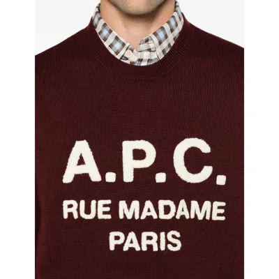 A.p.c. A. P.c. Sweaters And Knitwear In Burgundy