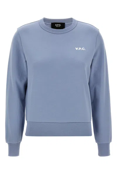 A.p.c. A. P.c. Sweatshirt 'boxy Petit Vpc' In Hellblau