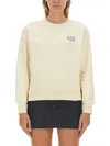 Apc A.p.c. Standard Rue Madame Cotton Sweatshirt In Powder