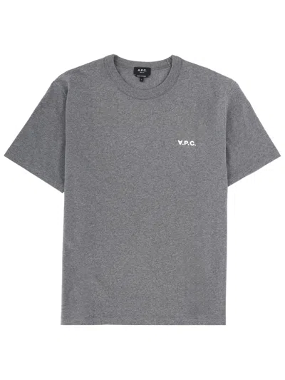 Apc Boxy Fit Crew Neck Short Sleeve T Shirt In Gray