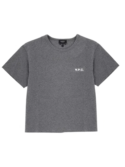 Apc A. P.c. T-shirt With Logo In Gray