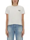 Apc Logo Embroidered Organic Cotton T-shirt In White
