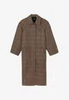 A.p.c. A. P.c. Tartan Coat 40 Chestnut Brown