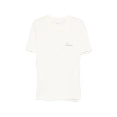Apc A. P.c. Text Print T-shirt In White