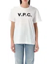 A.p.c. A. P.c. Flocked-logo Cotton T-shirt In White
