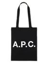 Apc A.p.c. Black Canvas Lou Shopping Bag