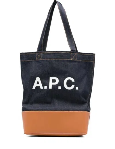 Apc A. P.c. Tote Handbag Mini In Brown
