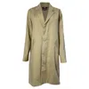 Apc A. P.c. Trench Coat In Beige Cotton In Green