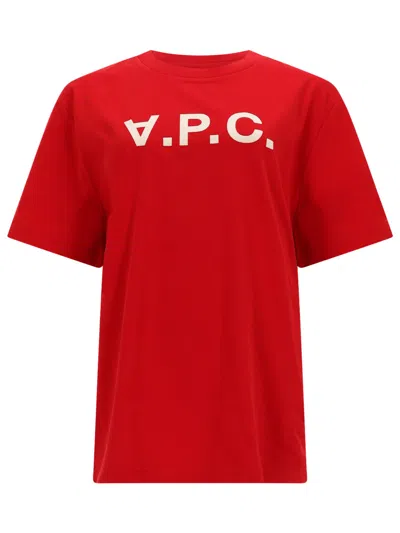 Apc A. P.c. T-shirt With Logo In Red