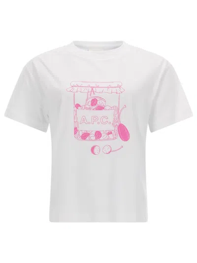 Apc A. P.c. T-shirt With Print In White