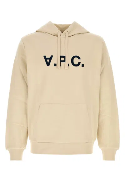 A.p.c. A. P.c. Unisex Sand Stretch Cotton Sweatshirt In Beige O Tan