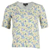 Apc A. P.c. V-neck Blouse In Multicolor Floral Print Viscose In Multi