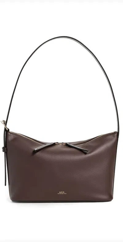 Apc A. P.c. Vera Shoulder Bag Cav Tonka In Brown