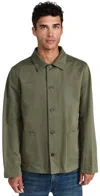 Apc A. P.c. Veste Kerlouan Logo Jacket Jac Military Khaki In Jac Military Khaki