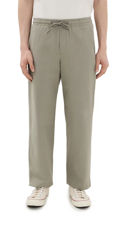 Apc A. P.c. Cotton Drawstring Vincent Trousers In Kae