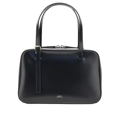 A.p.c. A. P.c. 'virginie Box' Leather Bag In Black