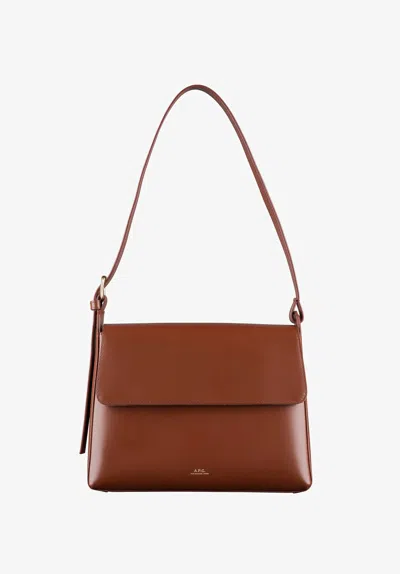 A.p.c. A. P.c. Virginie Flap Bag One Size Brown