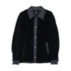 A.p.c. A. P.c. Will Fleece Denim-panel Jacket In Black