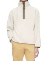 Apc Sweat Willy Shell-trimmed Fleece Half-zip Sweatshirt In Neutral