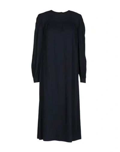 Apc A. P.c. Woman Midi Dress Midnight Blue Size 6 Acetate, Viscose