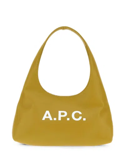 A.p.c. A. P.c. Woman's Mini Shoulder & Hand Carry Handbag, 13 Cm Height X 26.5 Cm Width X 4.5 Cm Depth, Mag In Verde