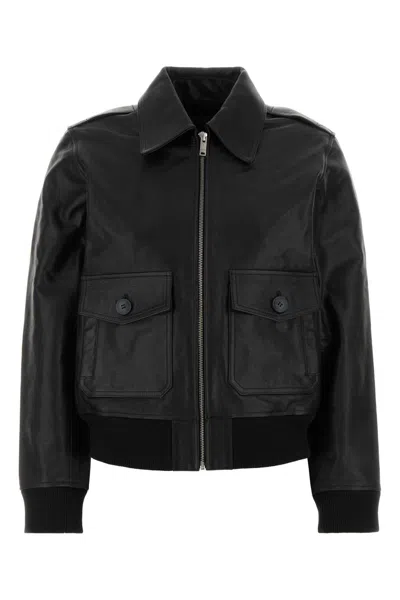 A.p.c. A. P.c. Women's Black Leather Gaelle Jacket