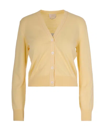 A.p.c. A. P.c. Women's Button-front V-neck Cardigan In Lightyellow