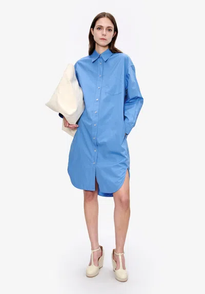 Apc A. P.c. Women's Carola Dress Size: 42 In Blue In Multi