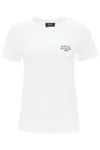 Apc Logo Embroidered Organic Cotton T-shirt In White