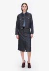 Apc A. P.c. Women's Dion Jacket Size: 38 In Dark Indigo In Animal Print