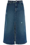 Apc 'georgia Denim Midi Skirt In In Blue
