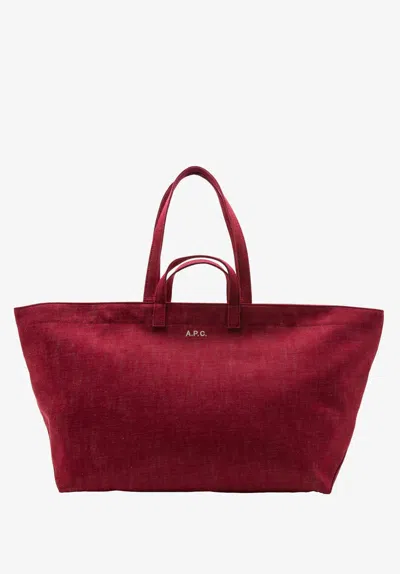Apc A. P.c. Women's Le Drummer Canvas Bag One Size In Red