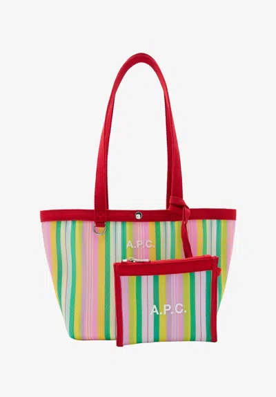 A.p.c. A. P.c. Women's Lemon Tote Bag One Size In Rose / Multicolor