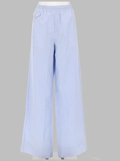 A.p.c. Striped Wide-leg Trousers In Blue