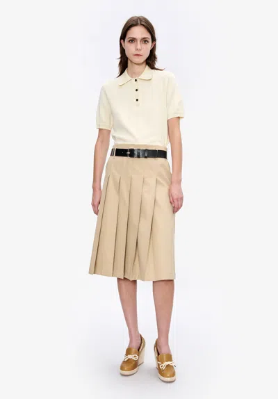 Apc A. P.c. Women's Ruby Polo Shirt Size: Large In Ecru In Multi