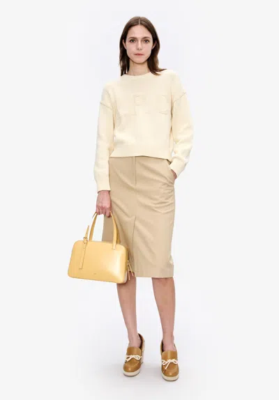 Apc A. P.c. Women's Tiago F Sweater Size: Extra Large In Ecru In Sand