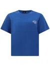 A.p.c. A. P.c. T-shirt With Logo In Blue