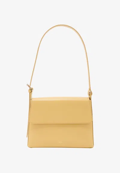 Apc A. P.c. Women's Virginie Flap Bag One Size In Butter In Yellow