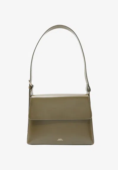 Apc A. P.c. Women's Virginie Flap Bag One Size In Dark Khaki